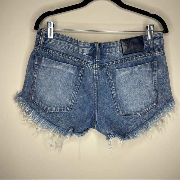 NWT One Teaspoon Distressed Jean Shorts Size 29 - Picture 2 of 6